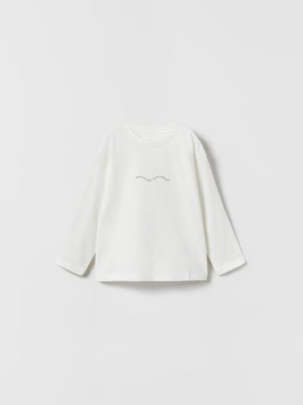 Zara Kids White Long-Sleeve Tee with Graphic - Picture 1 of 2